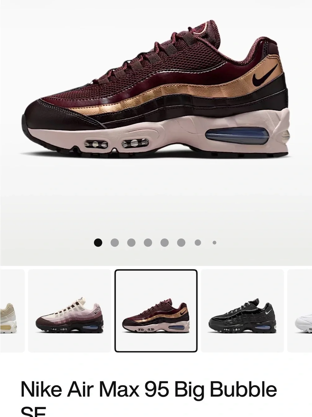 Nike Women’s Sneakers — Burgundy, Gold, Plum